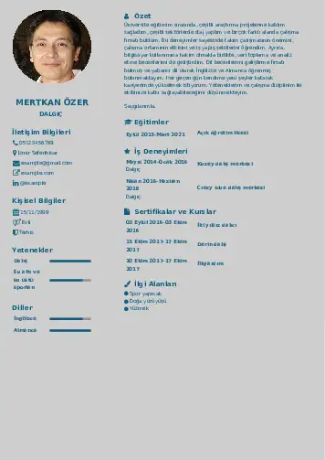 Dalgıç CV Örnekleri cv indir